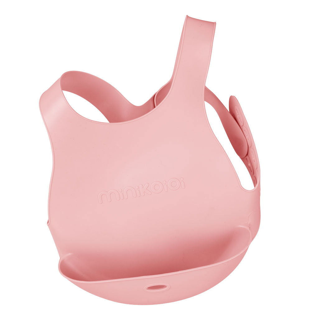 Minikoioi Flexi Bib Силиконов Лигавник С Джоб - Pink --- BebeMama