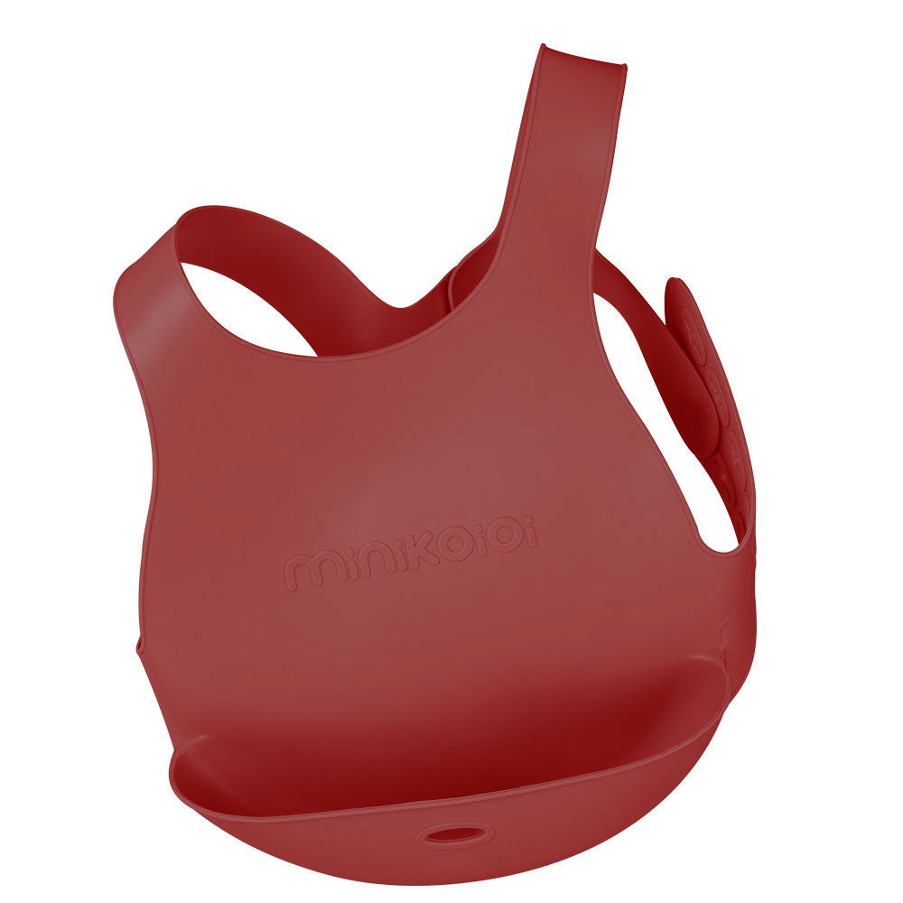 Minikoioi Flexi Bib Силиконов Лигавник С Джоб - Rose --- BebeMama