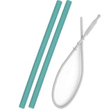 Minikoioi Flexi Straws Силиконови Сламки 2 Бр. - Зелен И Четка --- BebeMama