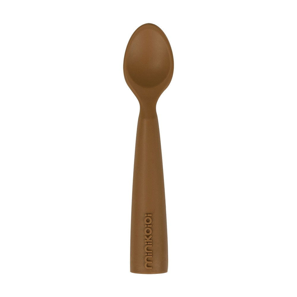 Minikoioi Scooper Силиконова Лъжица - Woody Brown --- BebeMama