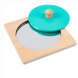 Бебешки Монтесори Дървен Сортер С Огледало Кръг Smartbaby