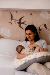 Multirelax Възглавница За Майчинство И Кърмене 3В1 Сиви Сърца Candide --- BebeMama