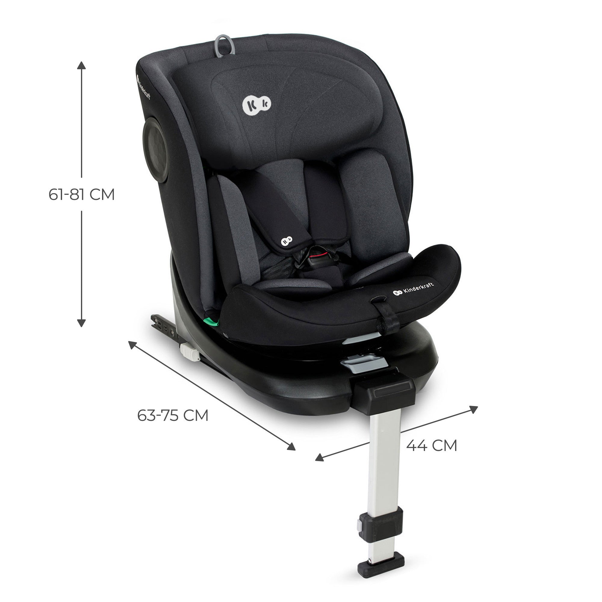 Столче За Кола Kinderkraft I-360 I-Size, Black