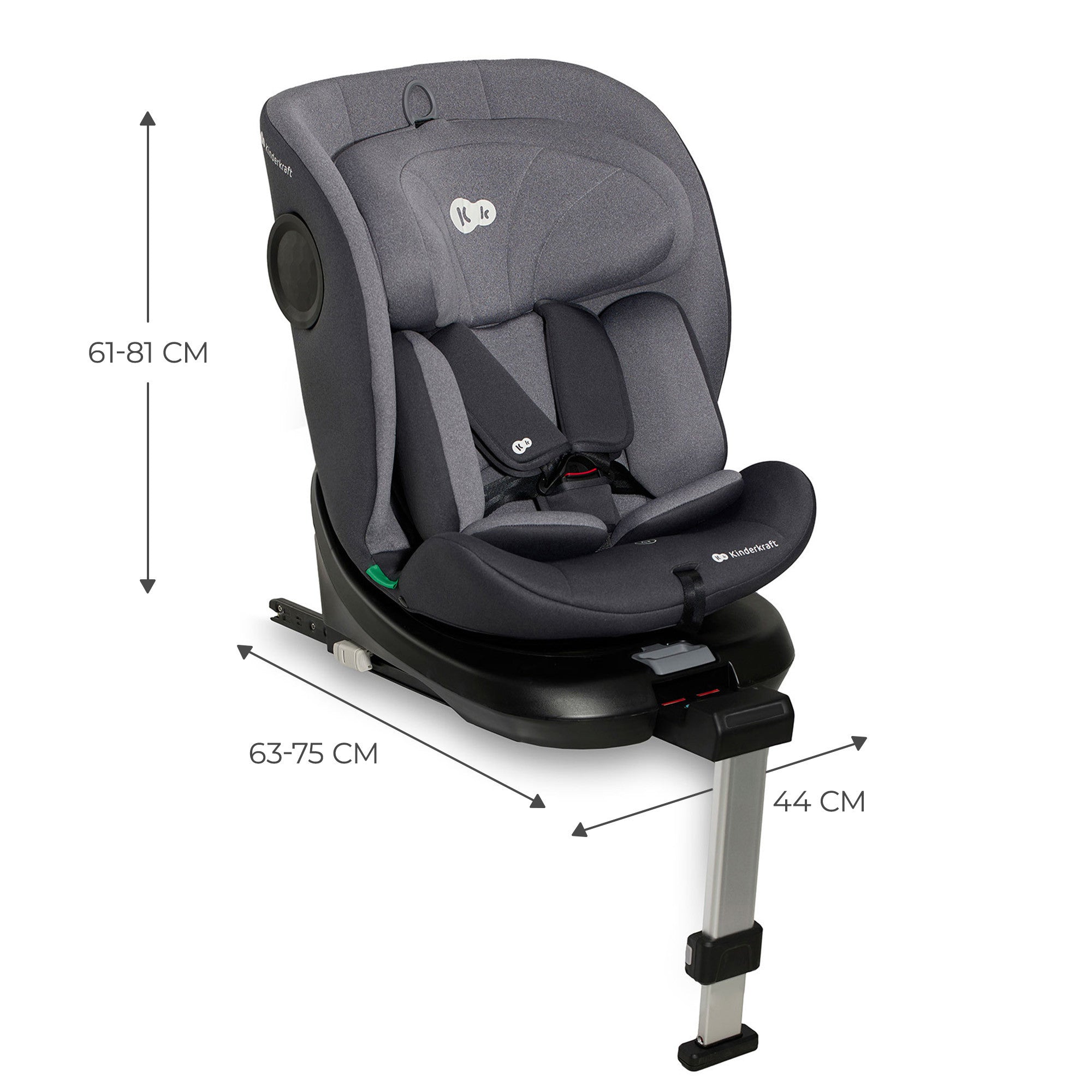 Столче За Кола Kinderkraft I-360 I-Size, Grey