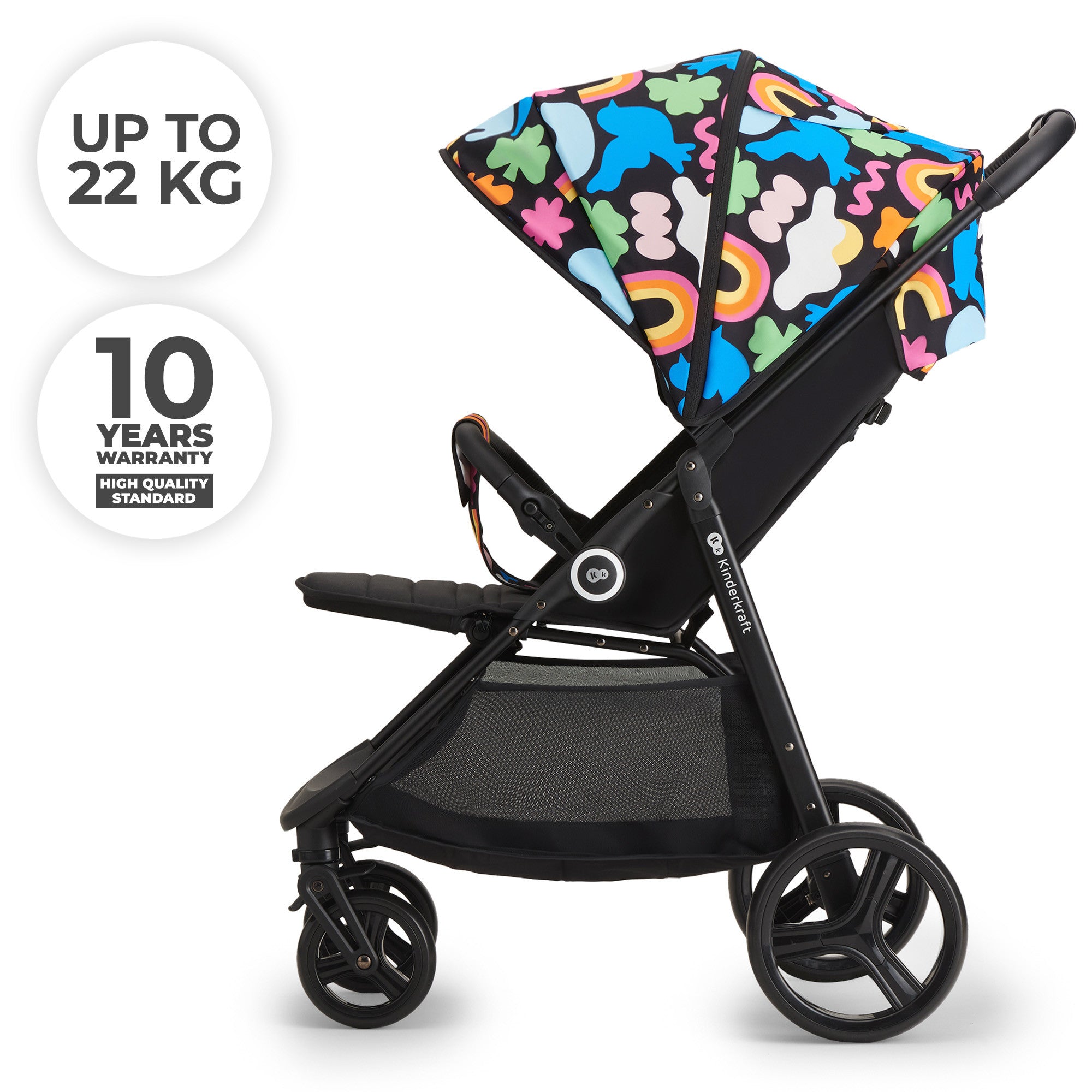 Бебешка Количка Kinderkraft Grande Plus, Happy Shapes