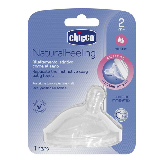 Natural Feeling Биберон За Шише Среден 2+ --- BebeMama