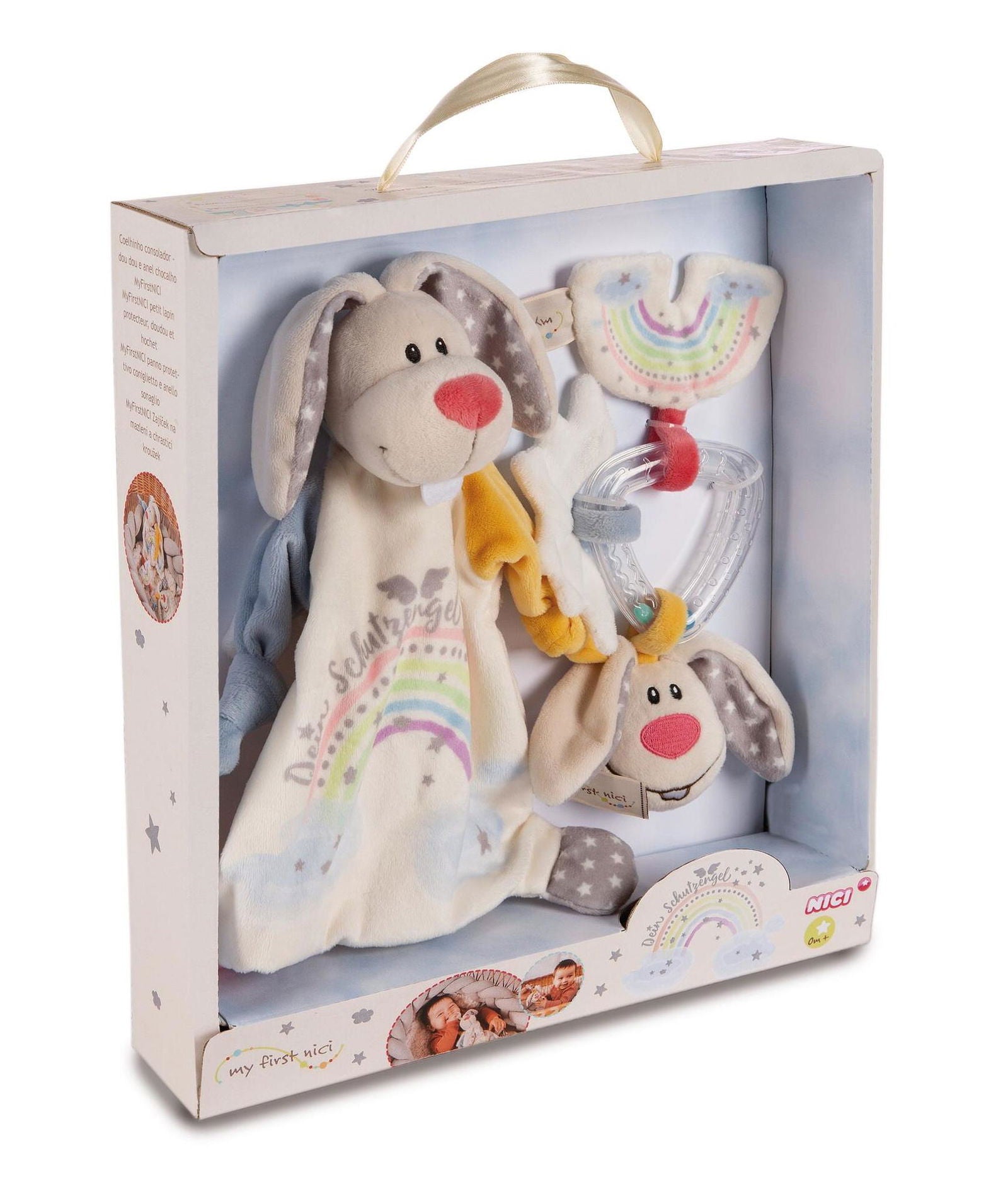 Nici Подаръчна Кутия - Дрънкалка+Кърпичка За Гушкане 25Х25См Бъни --- BebeMama