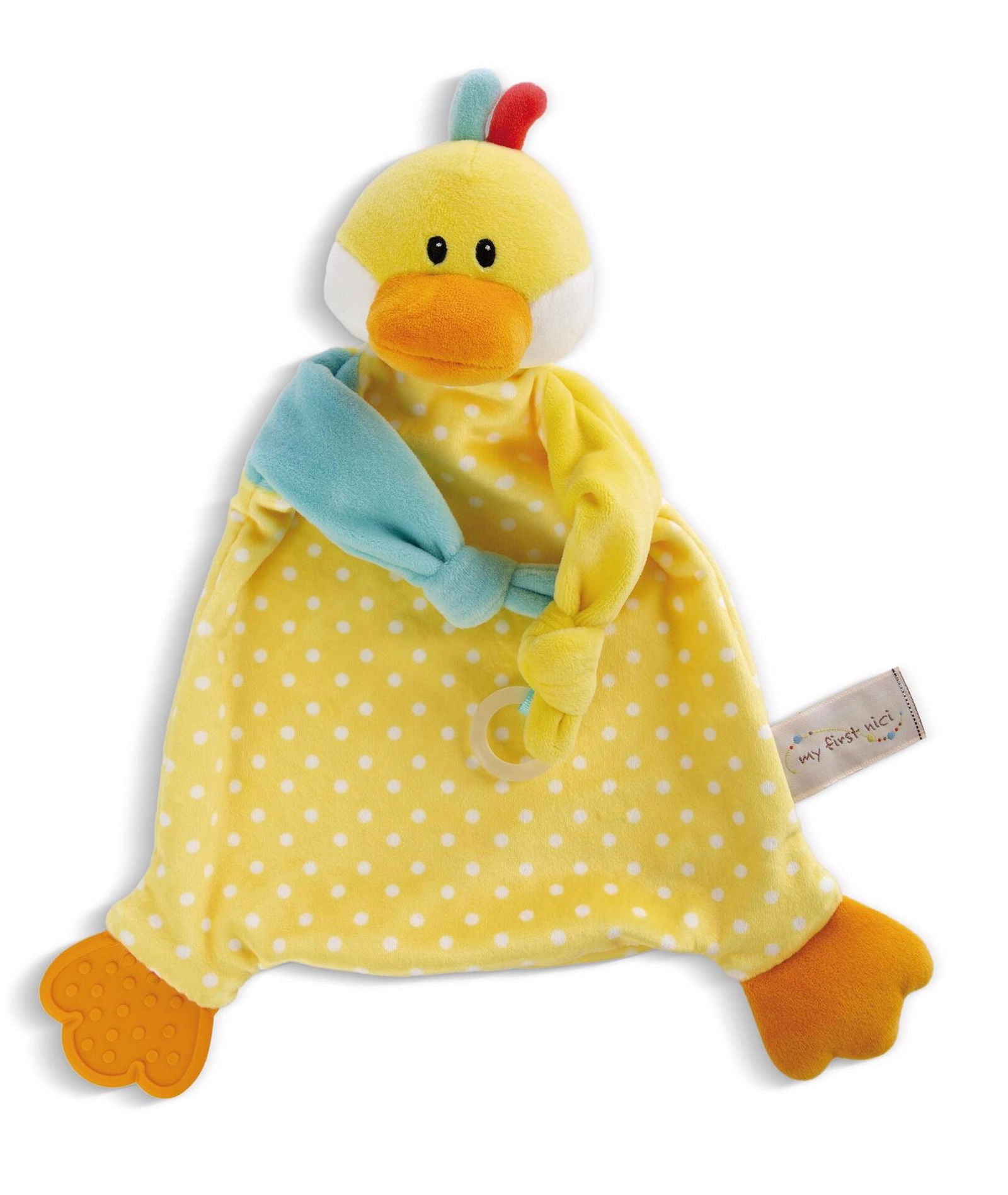 Nici Мека Кърпичка За Гушкане + Чесалка Пате 25Х25 См. --- BebeMama