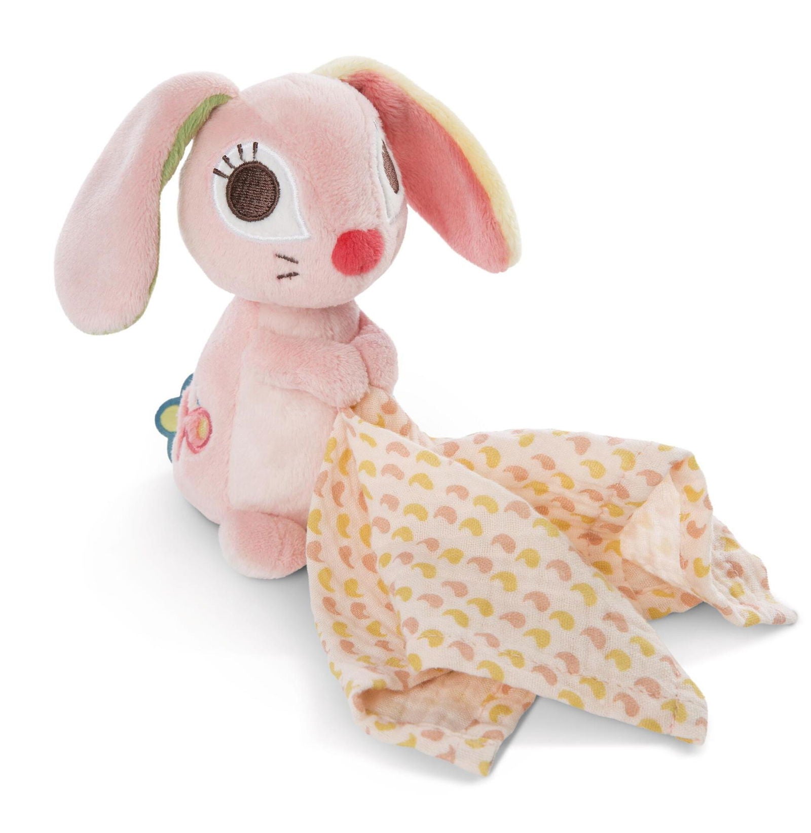 Nici Мека Играчка 3D Заекът Хопсали С Муселинова Кърпичка 13См. 0+ Мес. --- BebeMama