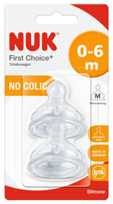 Nuk First Choice+ Биберон Храна Силикон 2 Бр. 0-6Мес. Р-Р M --- BebeMama