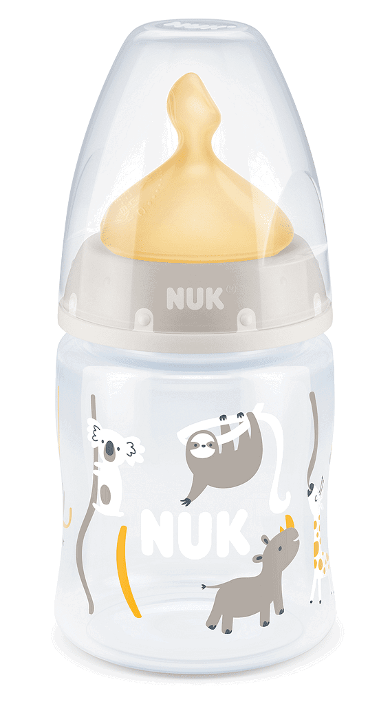 Nuk First Choice Рр Шише Temperature Control 150Мл Каучуков Биберон 0-6 Мес. Микс - Бежов --- BebeMama