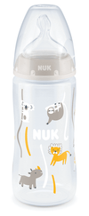 Nuk First Choice Рр Шише Temperature Control 300Мл. Силиконов Биберон 0-6 Мес. Микс - Бежов --- BebeMama