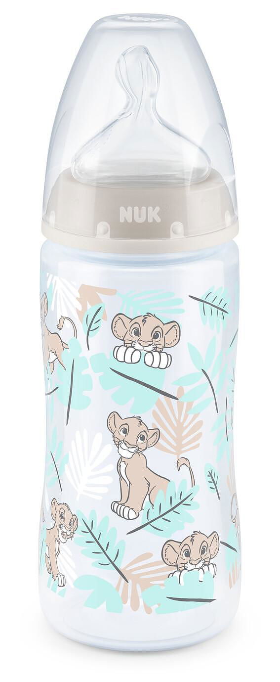 Nuk First Choice Рр Шише Temperature Control 300Мл. Силиконов Биберон 6-18 Мес. Lion King --- BebeMama