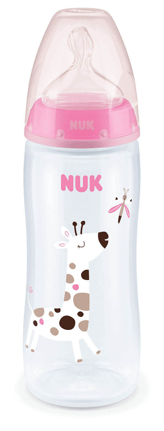 Nuk First Choice Рр Шише Temperature Control 360Мл Силикон Микс Xl - Розов --- BebeMama