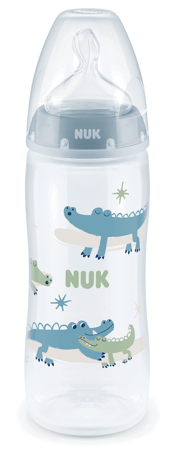 Nuk First Choice Рр Шише Temperature Control 360Мл Силикон Микс Xl - Син --- BebeMama