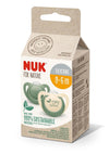 Nuk For Nature Биберон Залъгалка Силикон 0-6 Мес. 2Бр. Зелена --- BebeMama