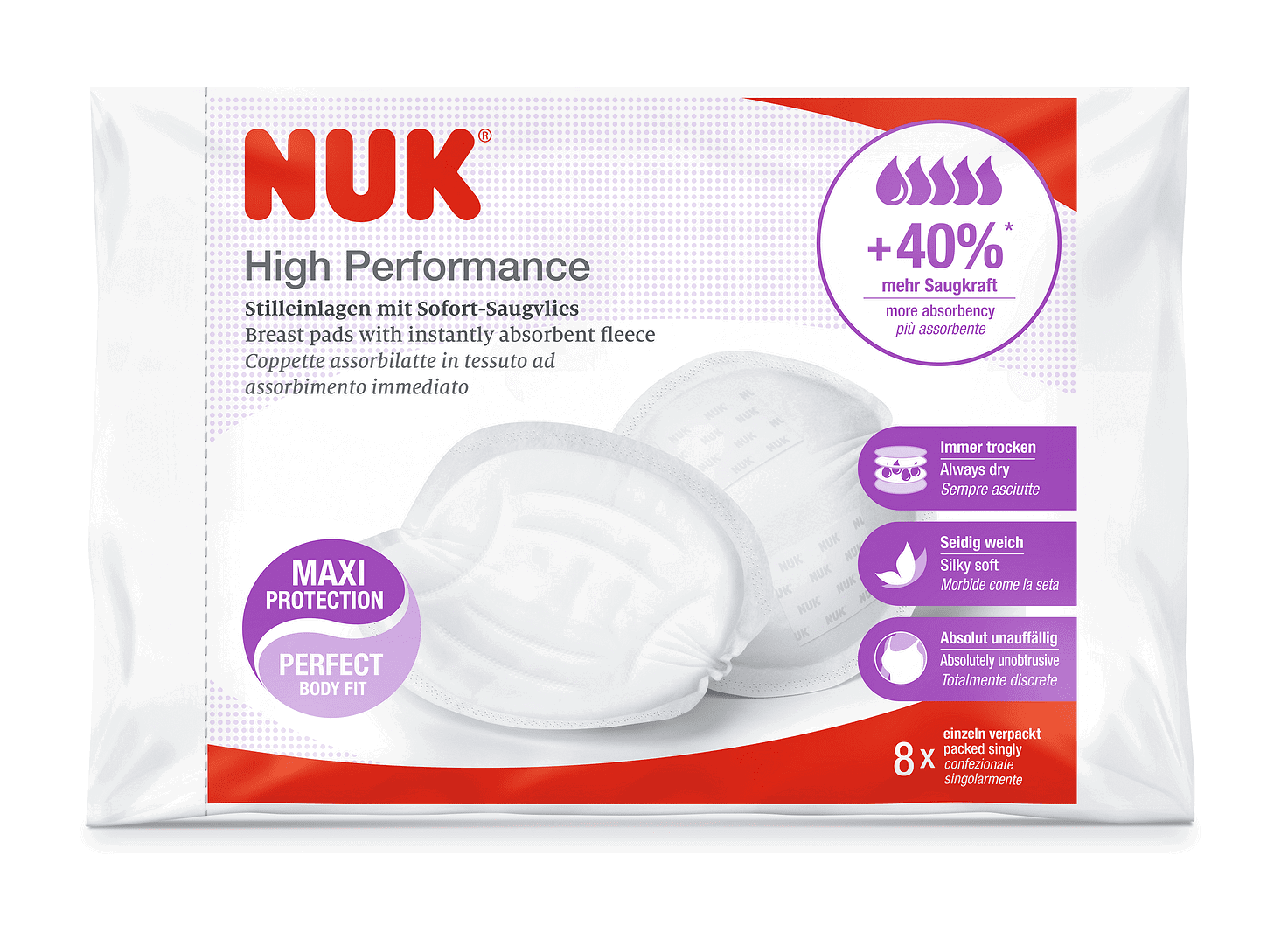 Nuk Подплънки За Кърмачка Hihg Performance 8Бр. --- BebeMama
