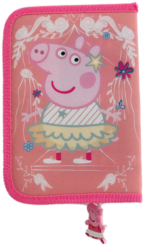 Несесер Пепа Пиг 21х14х4 С 1 Цип С 2 Отделения С Места За 43 Химикала И Молива 3 Места Да Линия Острилка И Гума Julia