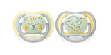 Philips Avent Залъгалки - Ultra Air + Стерил. Кутия (18М+) Неутрални Нощни --- BebeMama