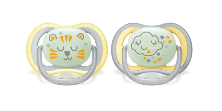 Philips Avent Залъгалки - Ultra Air + Стерил. Кутия (18М+) Неутрални Нощни -  -  - BebeMama