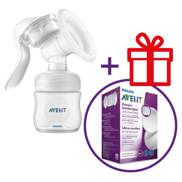 Philips Avent Ръчна Помпа За Изцеждане Natural Motion + Подарък Еднократни Подплънки 24Бр. --- BebeMama