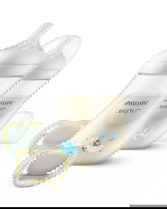 Philips Avent Комплект За Бебе Natural Response 3.0 - Шишета Рр 2 Х 260Мл + 2 Х Залъг.(0-6) - Море --- BebeMama