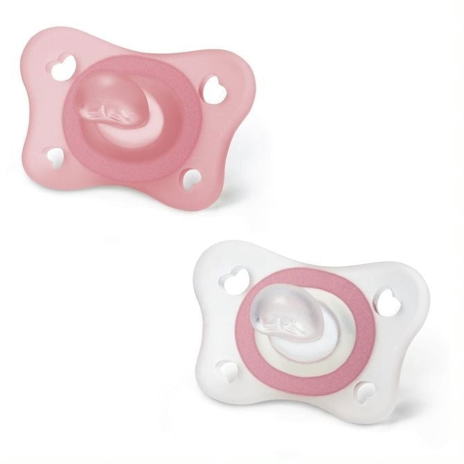 Physioforma Мини Силиконов Биберон 2-6M 2Бр. Момиче --- BebeMama