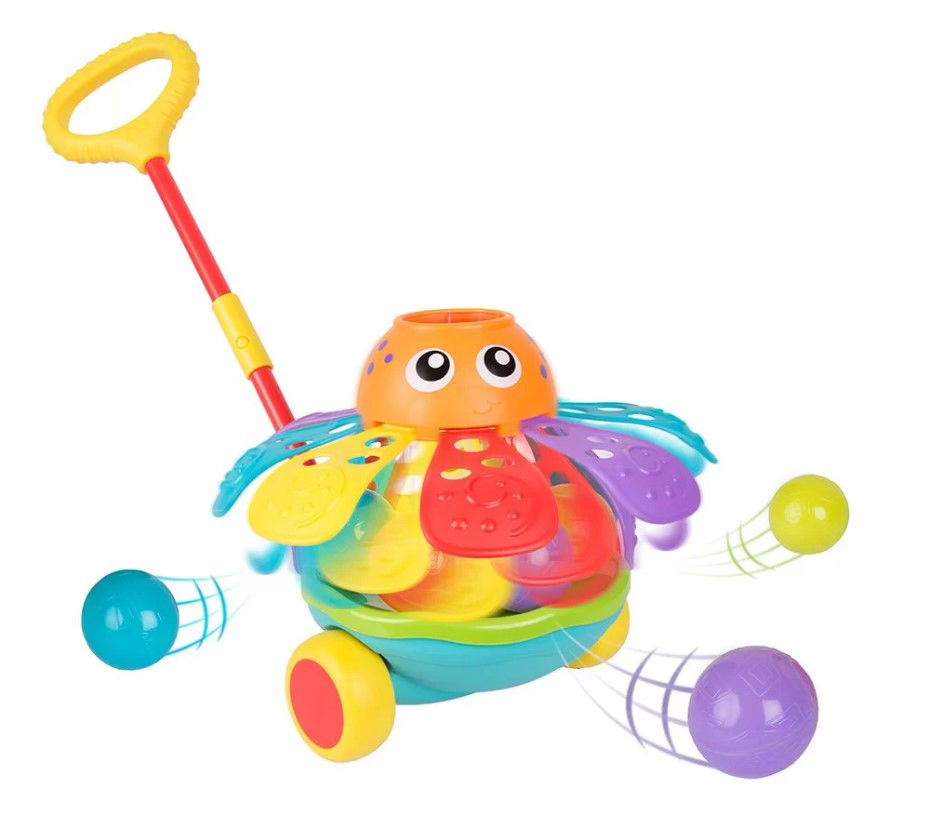 Playgro Активна Играчка За Бутане С Топчета Октопод 12-36М --- BebeMama