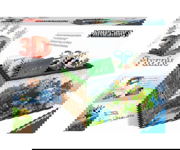 Ravensburger - 3D Пъзел 216 Ел. - Майнкрафт: Кутия За Съхранение --- BebeMama