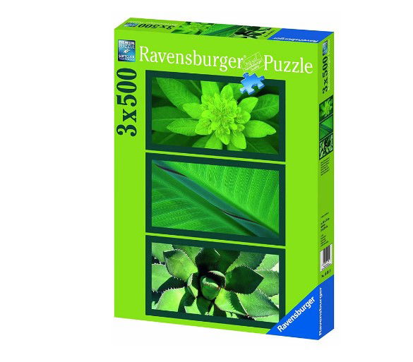 Ravensburger - Пъзел 3Х500 Ел. - Картини В Зелено --- BebeMama