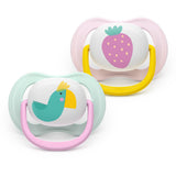 Залъгалки Ultra Air Happy 0 6м Розово С Папагал И Ягода Philips Avent