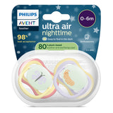Залъгалки Ultra Air Night 0 6м Пеперуда И Гъсеница, Лилаво Philips Avent