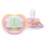 Залъгалки Ultra Air Night 6 18м Птица И Пеперуда, Розови Philips Avent