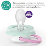Залъгалки Ultra Air Happy 0 6м Розово С Папагал И Ягода Philips Avent