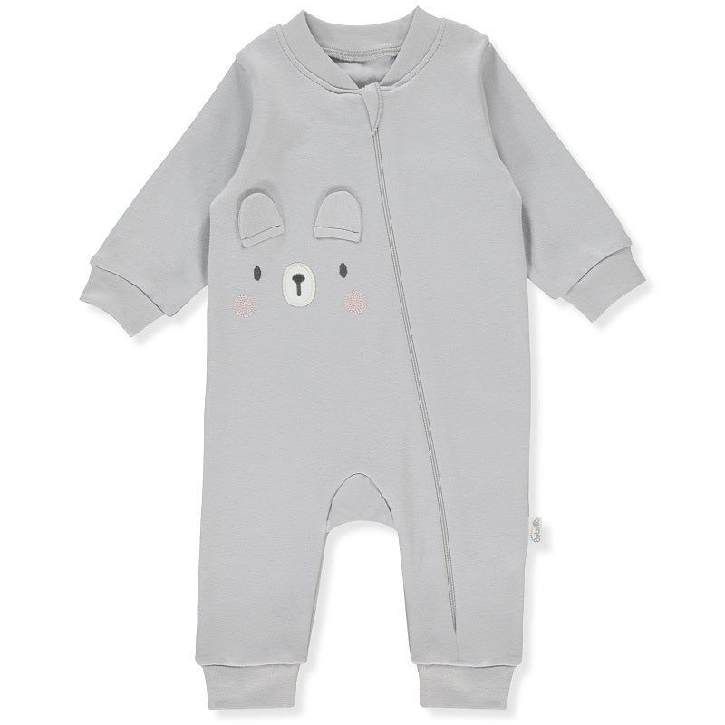 T3573 Гащеризон Д.Р. Besties Сив 6-9M 74Cm --- BebeMama