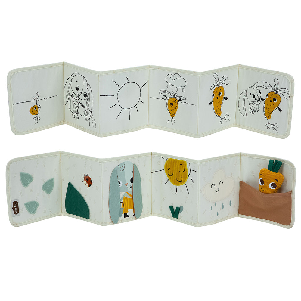 Еко Двустранна Книжка Обиколник Garden Of Adventures, 0м+ Tiny Love