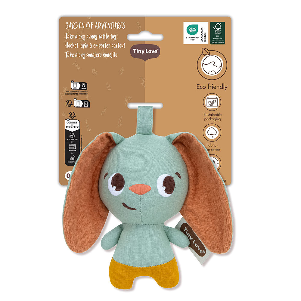 Еко Играчка За Количка Заек Garden Of Adventures, 0м+ Tiny Love