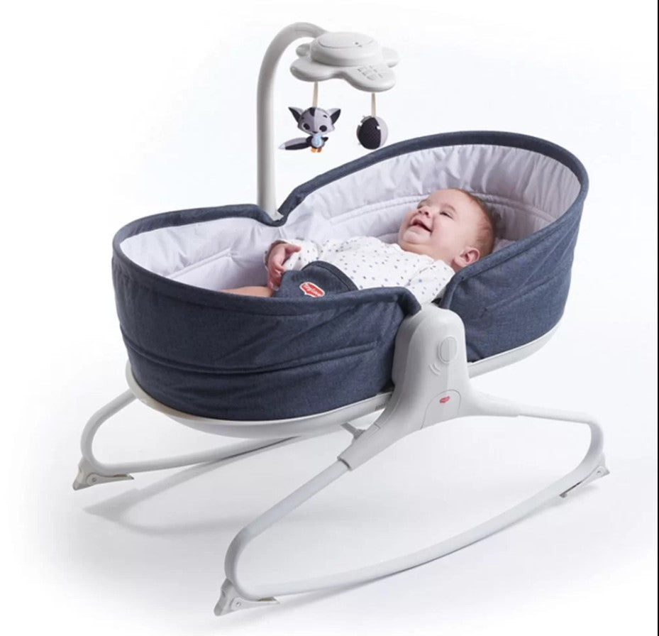 Музикален Шезлонг 3-In-1 Rocker Napper - Деним - Шезлонги И Люлки - Safety 1St - BebeMama