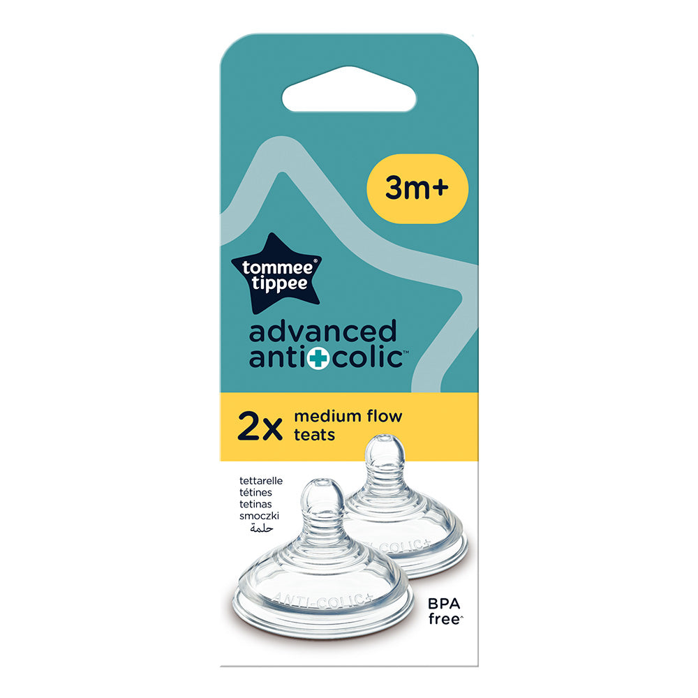 Tommee Tippee Биберон Anti-Colic+ Medium - 2 Капки 3М+ (2 Бр./О