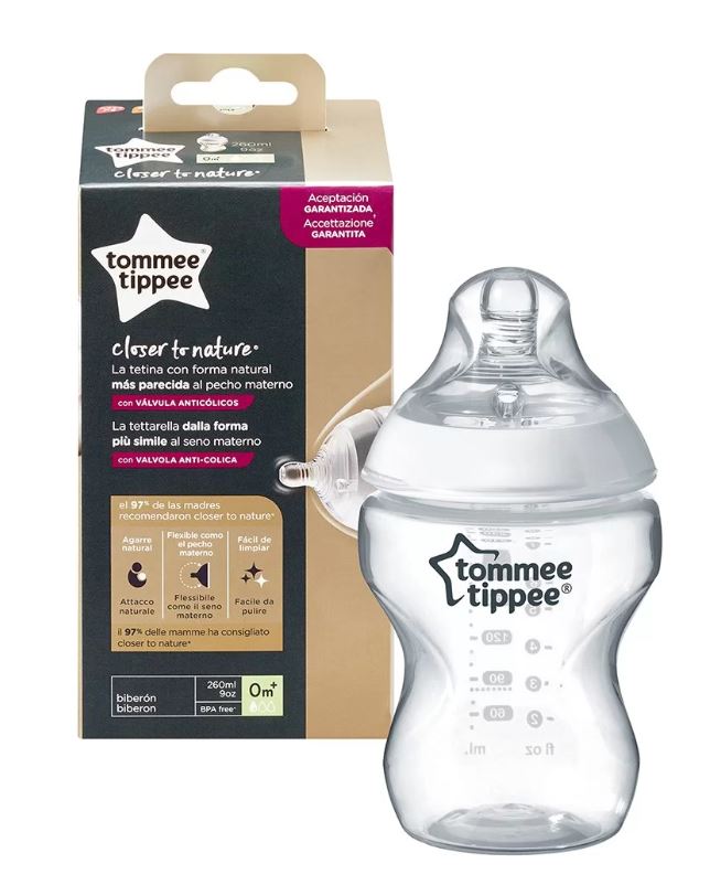 Шише За Хранене Natural Start Самостерилизиращо, 260 Мл, 0м+ Tommee Tippee