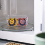Suzete ortodontice Tommee Tippee Fun Friends, 0-6 luni, pui/pisică + cutie de sterilizare