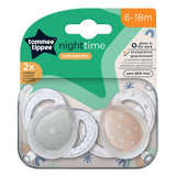 Suzete ortodontice Tommee Tippee pentru noapte, 6-18 luni, culoarea stelei/ploaie