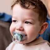 Suzete ortodontice de noapte Tommee Tippee, 18-36 luni, curcubeu/neutru