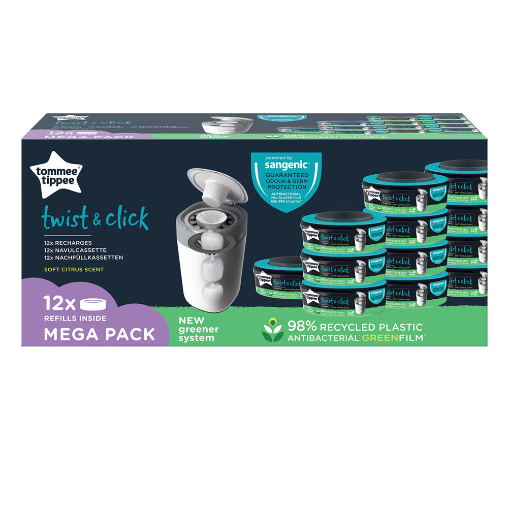 Резервна Касета За Хигиенен Кош Twist&click, Комплект 12 Бр. Tommee Tippee