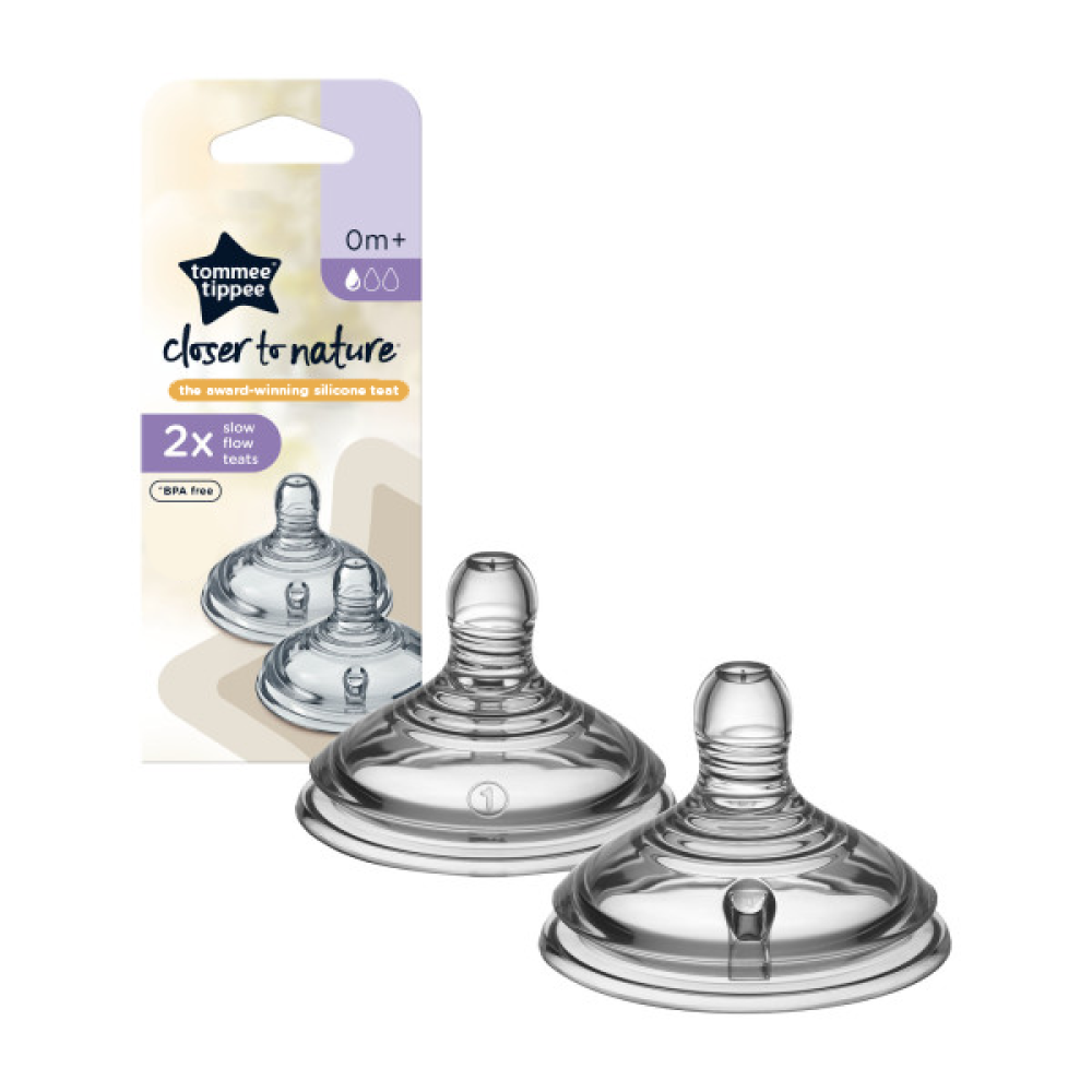 Tommee Tippee Биберон Slow - 1 Капка Easi Vent 2Бр/Оп
