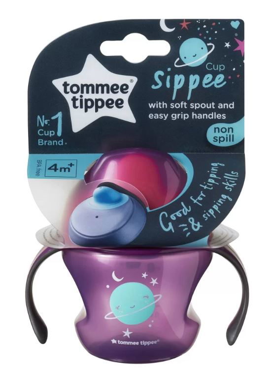 Tommee Tippee Неразливаща Се Чаша С Мек Накрайник 150 Мл 4М+ Планета Розова --- BebeMama