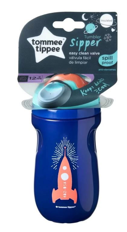 Tommee Tippee Неразливаща Се Термо Чаша С Твърд Накрайник 260 Мл. 12М+ Син --- BebeMama