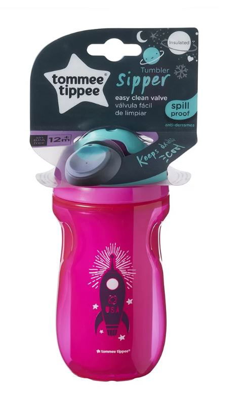 Tommee Tippee Неразливаща Се Термо Чаша С Твърд Накрайник 260 Мл. 12М+ Циклама --- BebeMama