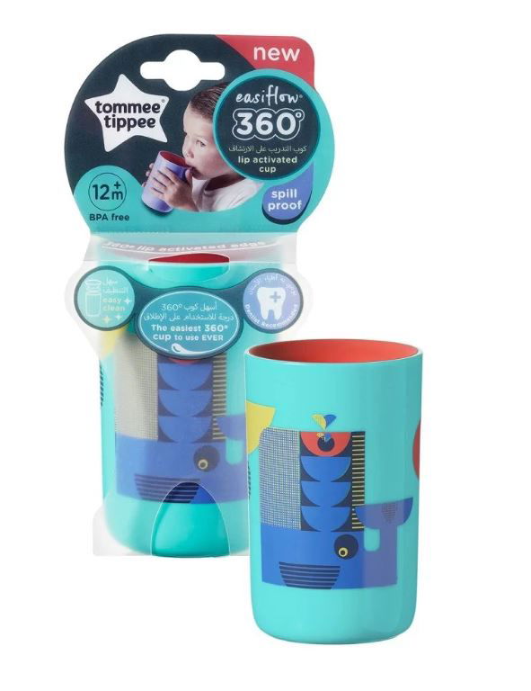 Tommee Tippee Неразливаща Се Преходна Чаша 360° 250 Мл. 12М+ Кит --- BebeMama