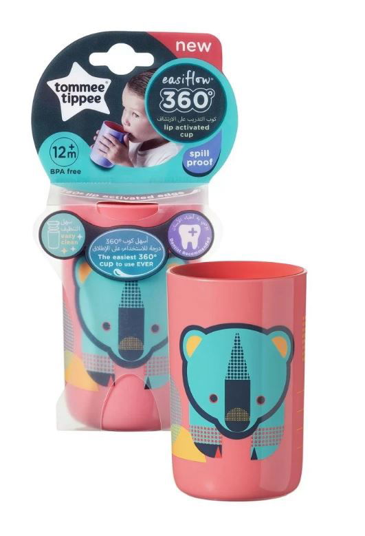 Tommee Tippee Неразливаща Се Преходна Чаша 360° 250 Мл. 12М+ Мечка --- BebeMama